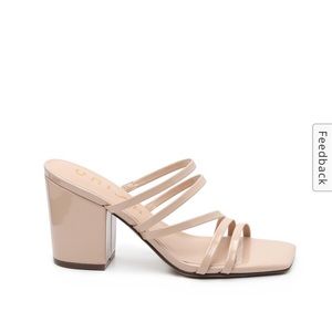 UNISA CANDI NUDE STRAPPY CHUNKY HEEL SANDALS
